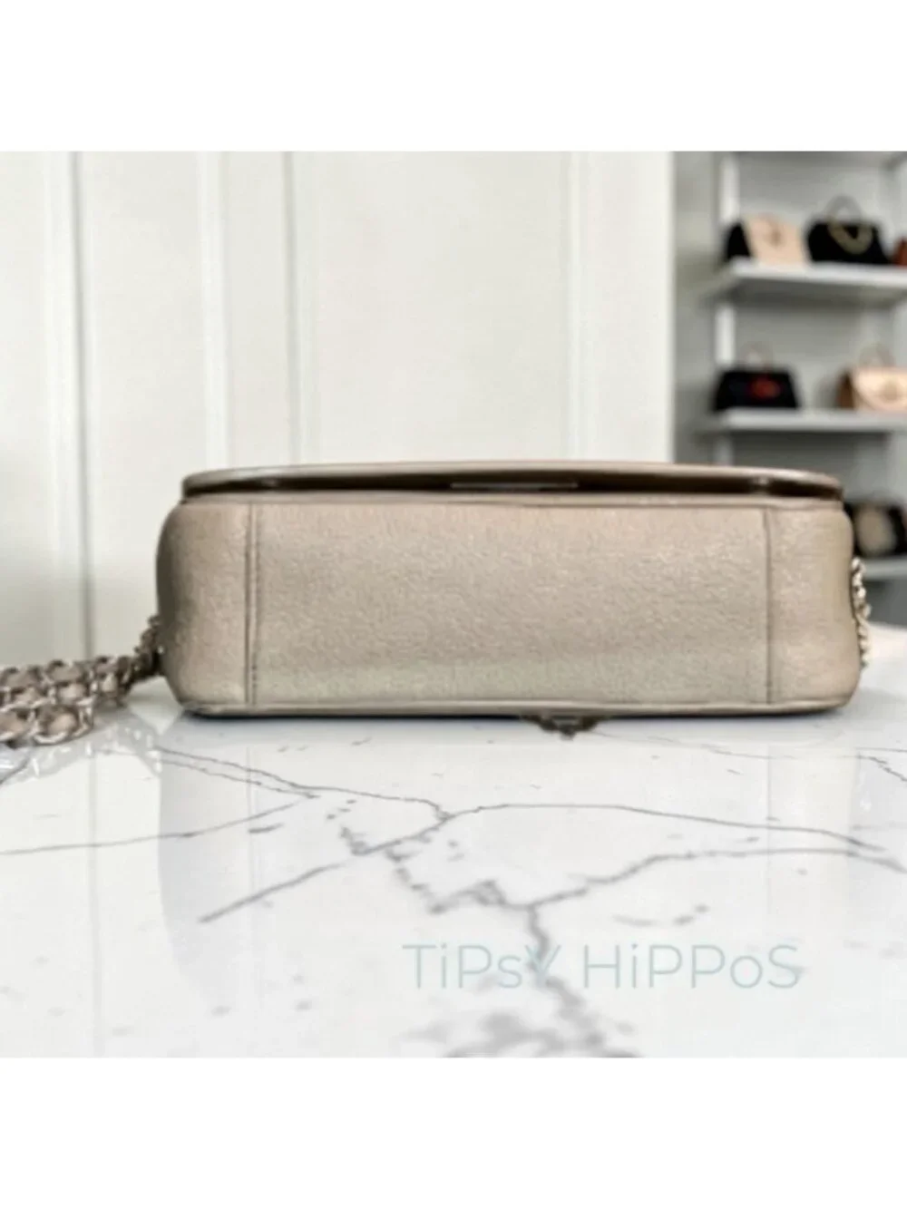 Tory Burch Grey and Silver Britten Shoulder Bag / Crossbody 998066